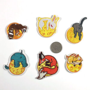 Cute cartoon animal embroidery cloth sticker hat sock clothing accessories clothes school bags holes adhesive DIY Patches