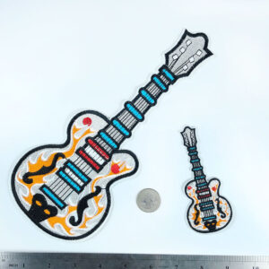 Guitar iron on patches dream travel notes embroidery clothing shoes and hats accessories DIY accessories discount