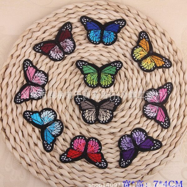 10-butterfly ironing decal cloth sticker Patches sticker embroidery sticker 7 * 4cm ironing