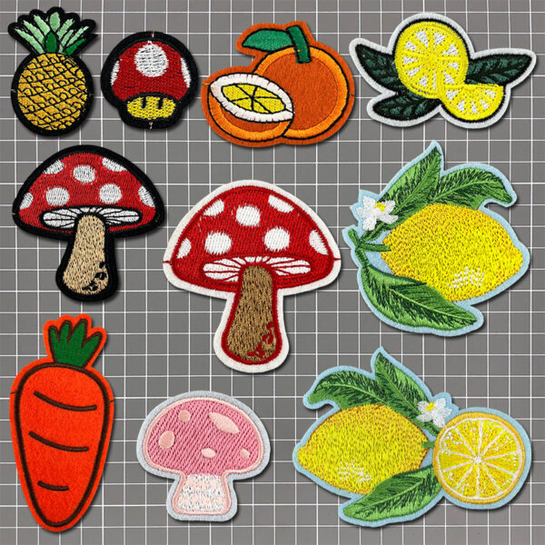 fruit embroidery Patches sticker clothing accessories badge embroidery