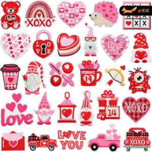 Monster Holiday embroidery iron on patches Dress Up Patches Valentine's Day Clothes Decoration Embroidery Patches