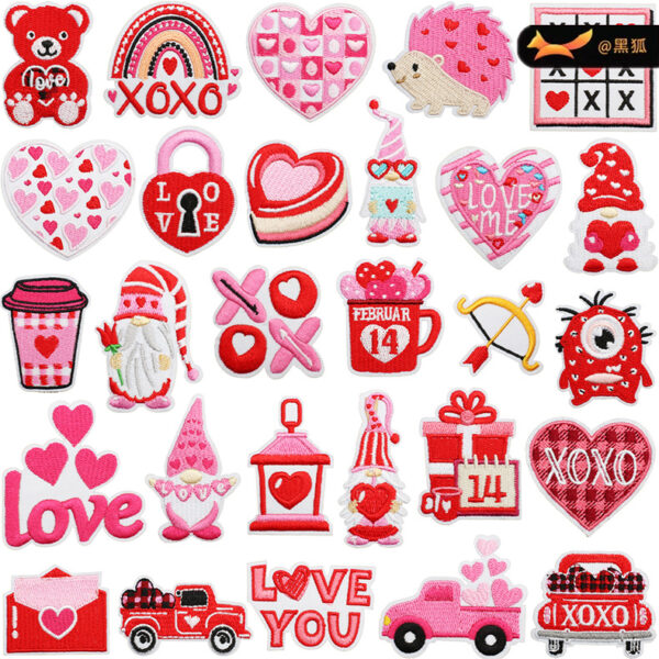 Monster Holiday embroidery iron on patches Dress Up Patches Valentine's Day Clothes Decoration Embroidery Patches