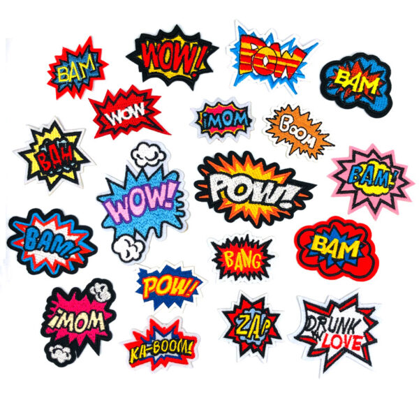 accessories WOW embroidery sticker embroidery Patches cloth sticker POW clothing accessories badge