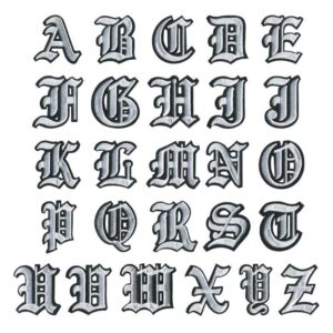 Ironing cloth sticker 26 letters embroidery red embroidery Patches clothing accessories embroidery label