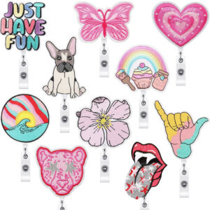easy pull button embroidery cloth sticker cartoon puppy Patches sticker love label