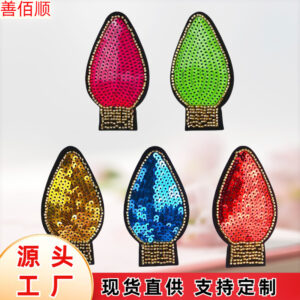 10cm light bulb cloth sticker adhesive embroidery Patches accessories