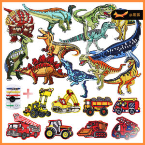 Dinosaur Embroidery Patches Sticker Cartoon Car Embroidery Cloth Sticker embroidery Label