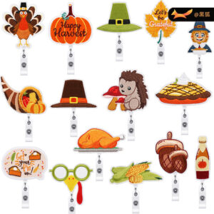 embroidery stickers hedgehog embroidery iron on patches Thanksgiving patches maple leaf embroidery labels