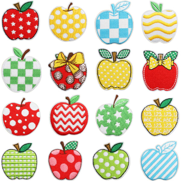 fruit series cloth sticker hat sock hat backpack bag decorative Patches sticker school season apple cloth sticker