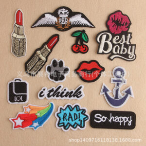 Letter embroidery flower Patches cloth sticker flower strap adhesive clothes pants and other DIY clothing decoration accessories ironing