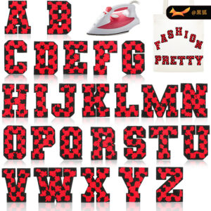6cm embroidery Patches sticker English letter embroidery cloth sticker embroidery label Ironing