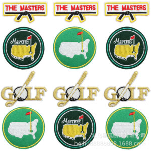 Sports ball embroidery cloth sticker golf club Patches decorative sticker bag embroidery label heat transfer