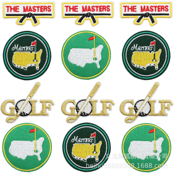 Sports ball embroidery cloth sticker golf club Patches decorative sticker bag embroidery label heat transfer