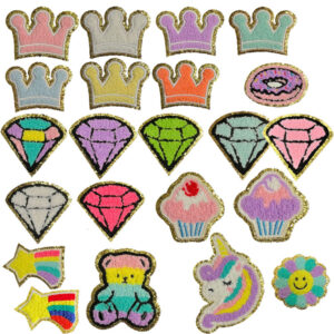 crown diamonds various patterns clothing bag accessories self-adhesive