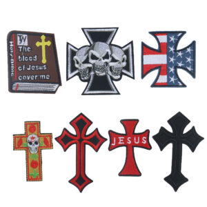 Cartoon Embroidery Cartoon Letter Skull Embroidery Cloth Sticker Adhesive Clothing Accessories DIY Patches Sticker