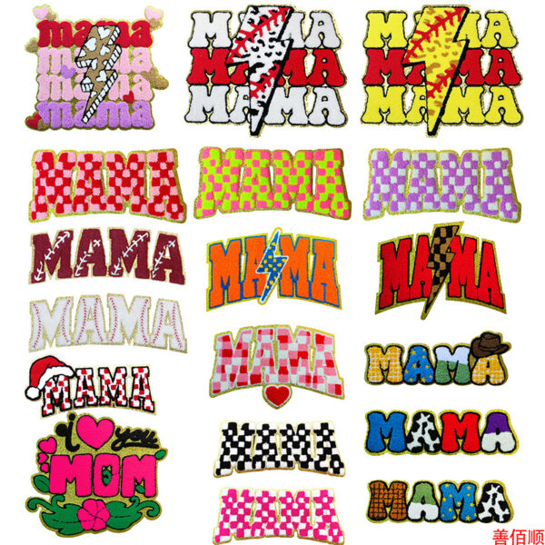 ironing letters MAMA cloth sticker beads mam decorative Patches adhesive model