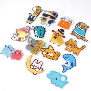 cartoon animal cloth sticker embroidery Patches sticker clothing accessories cloth badge  self-adhesive embroidery cloth sticker decorative sticker