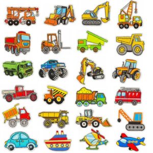 Cartoon Vehicle Ship Airplane Cloth Sticker Clothes Luggage Decorative Sticker