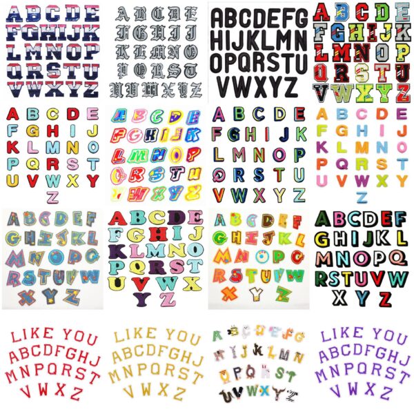 cloth sticker A-Z letter embroidery sticker clothing clothes sticker ironing decorative accessories embroidery DIY Patches sticker
