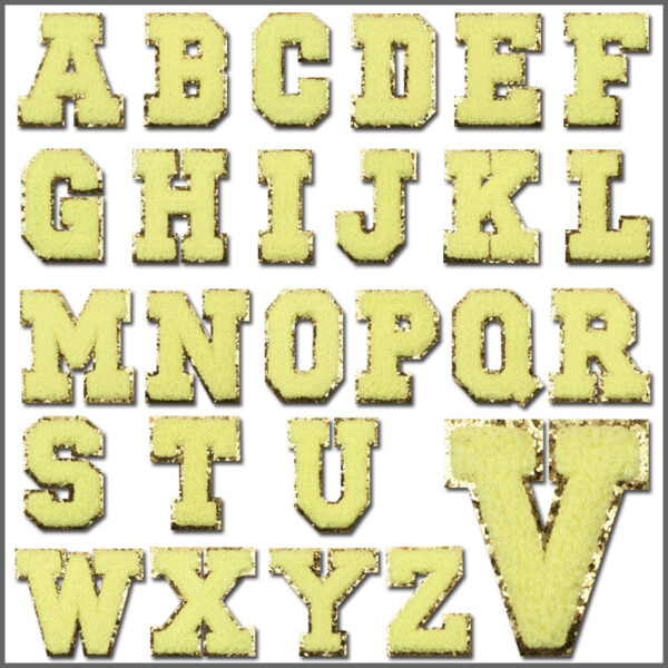 7cm gembroidery 26 letters embroidery cloth sticker embroidery bag cloth sticker accessories Patches sticker