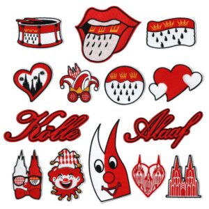 Cartoon red cloth sticker holiday decoration embroidery clown happy clothing accessories electric embroidery Patches sticker