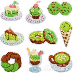 dessert cake embroidery cloth sticker bag sticker embroidery