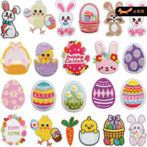 Holiday dress embroidery cloth sticker Easter Patches sticker embroidery label cute chick sticker