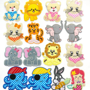 Cartoon embroidery stickers large iron on patches clothing patches mosquito nets patches scratch stickers hat sock patches decorative stickers