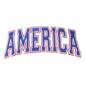 bead sequin embroidery sticker bead embroidery cloth sticker AMERICA sequin embroidery custom patch