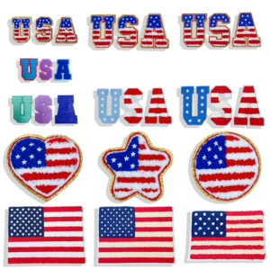 USA letter cloth sticker embroidery flower country flag sticker chest badge clothes bag shoes accessories Patches sticker