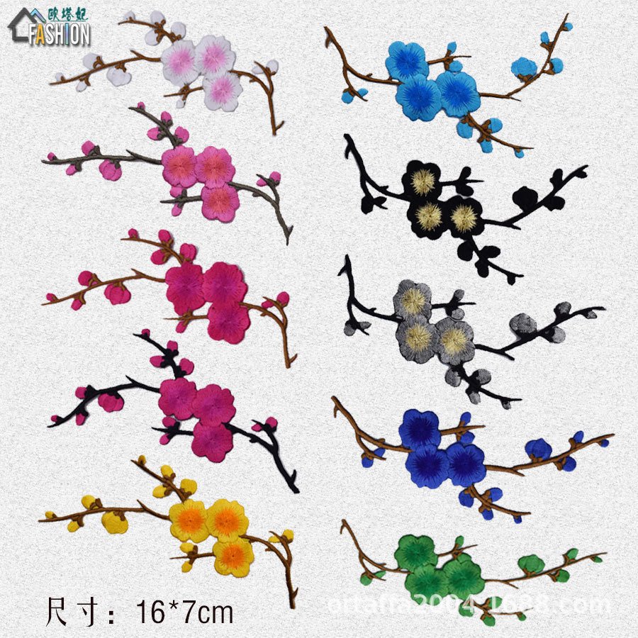 flower embroidery iron on patches cloth sticker for clothes t thirt hat socks, ironing stickers patches #276