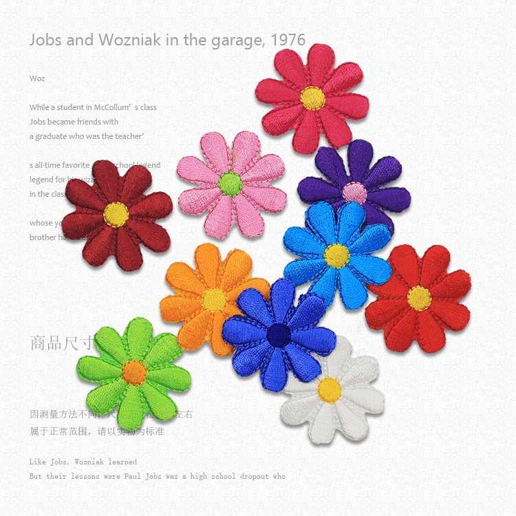 flower embroidery iron on patches cloth sticker for clothes t thirt hat socks, ironing stickers patches #234