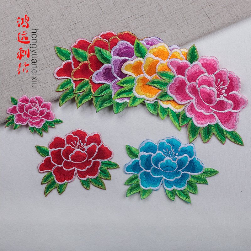 flower embroidery iron on patches cloth sticker for clothes t thirt hat socks, ironing stickers patches #244