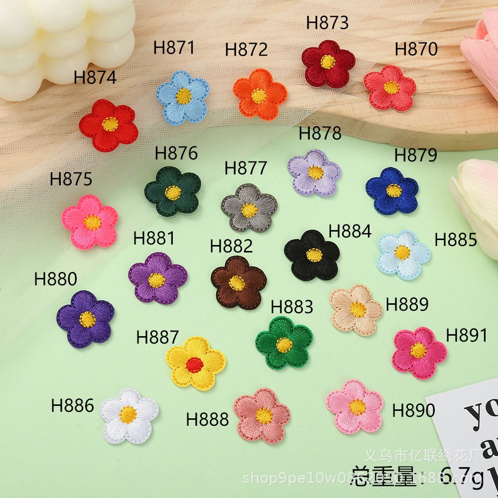 flower cloth stickers, hot melt adhesives, clothing accessories, sources, sunflower embroidery stickers, hole patch stickers,