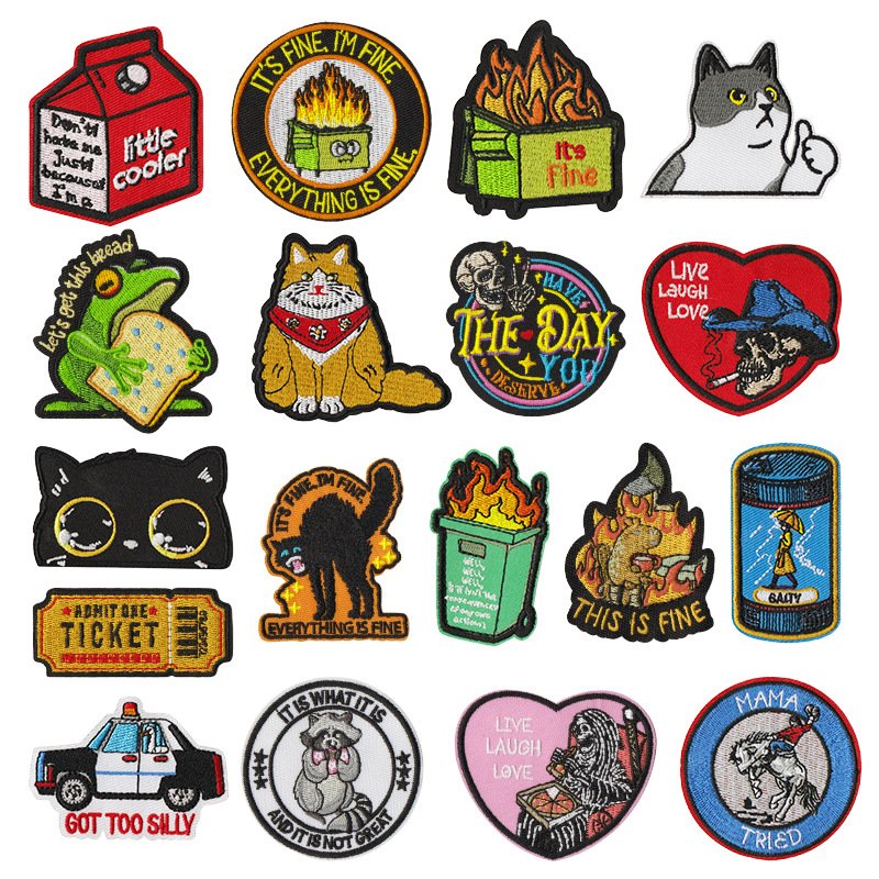 ironing stickers Embroidered badges Duck Goose Cat Graphic cloth stickers Decorative backpacks Hats etc armbands