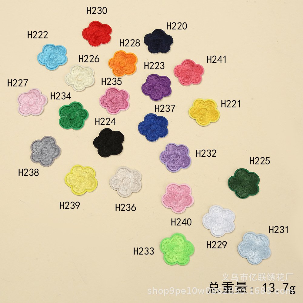 flower self-adhesive embroidery cloth sticker embroidery clothes decoration sticker label hole patch sticker