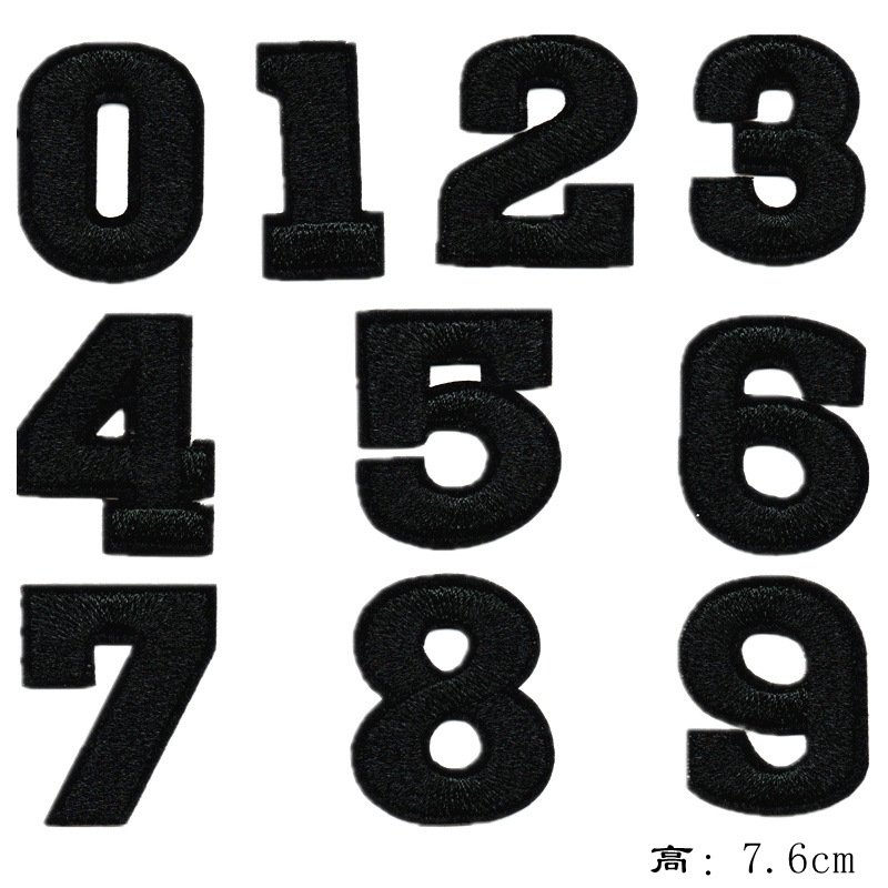 badge digital patch sticker clothes jeans digital sticker cloth sticker embroidery sticker 0-9 patch sticker