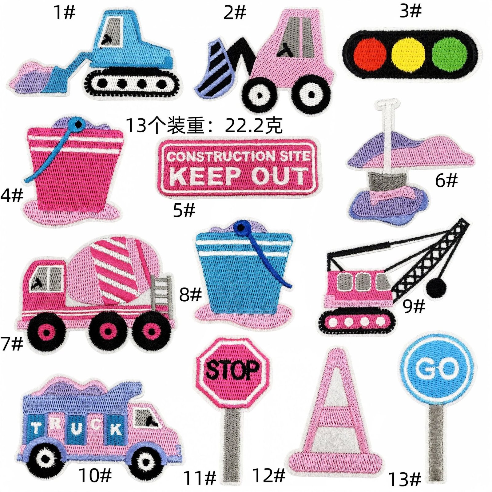 cartoon construction vehicle color embroidery cloth sticker decorative patches electric embroidery sheet clothing accessories iron on patches spotEmbroidered Iron on Patches for Clothes, Dress, Hat, Jeans, DIY Accessories Patches for Caps Backpacks Vest Harness -JY