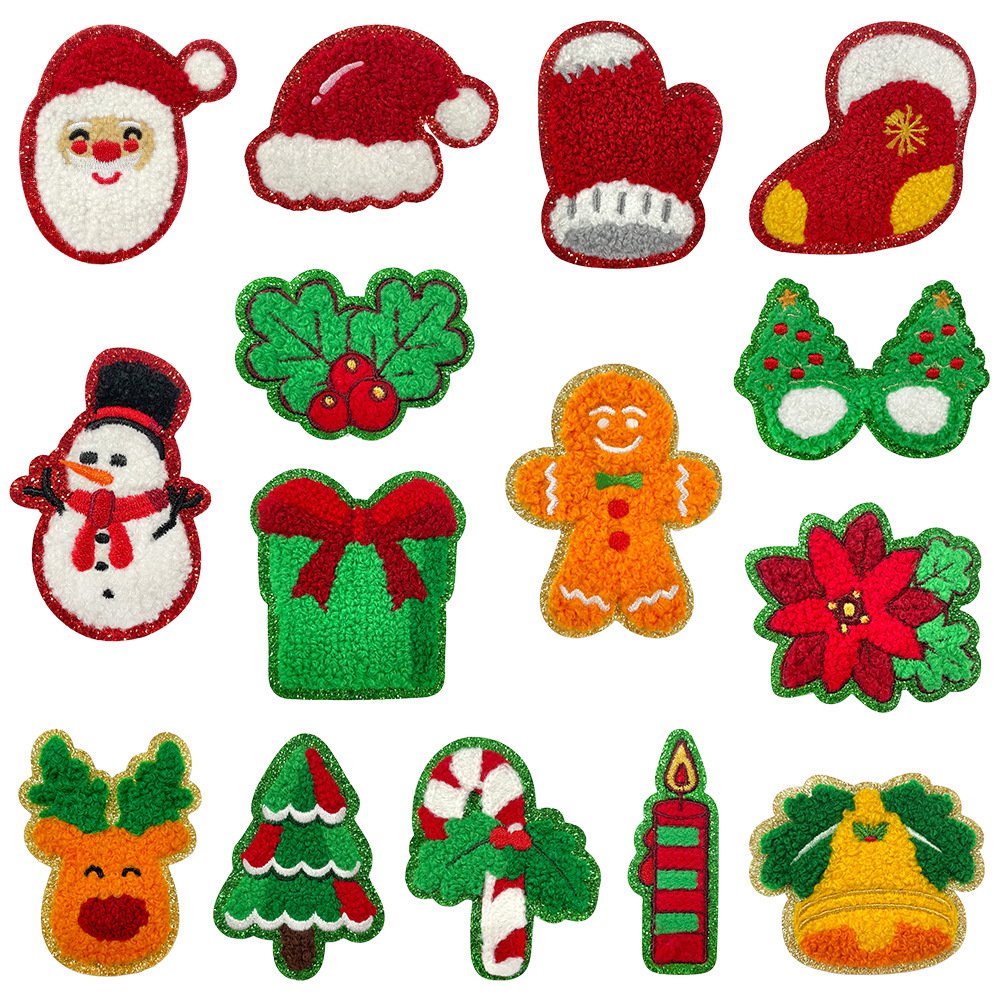 Christmas 15 Spot Embroidered Clothing Accessories Hats Bags DIY