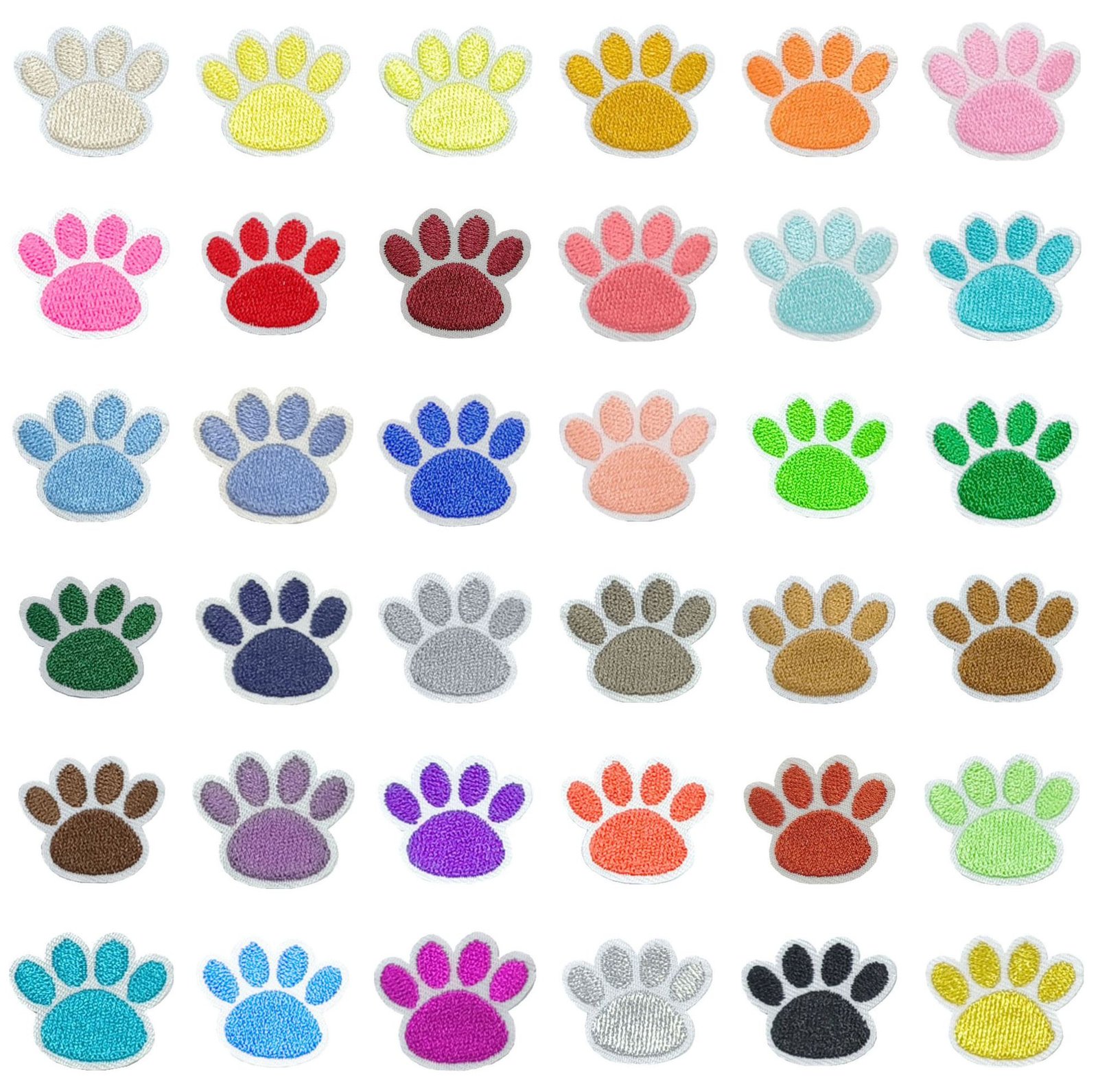 clothing decorative stickers colorful footprints embroidery stickers clothes stickers accessories ironing embroidery stamps DIY cloth stickers