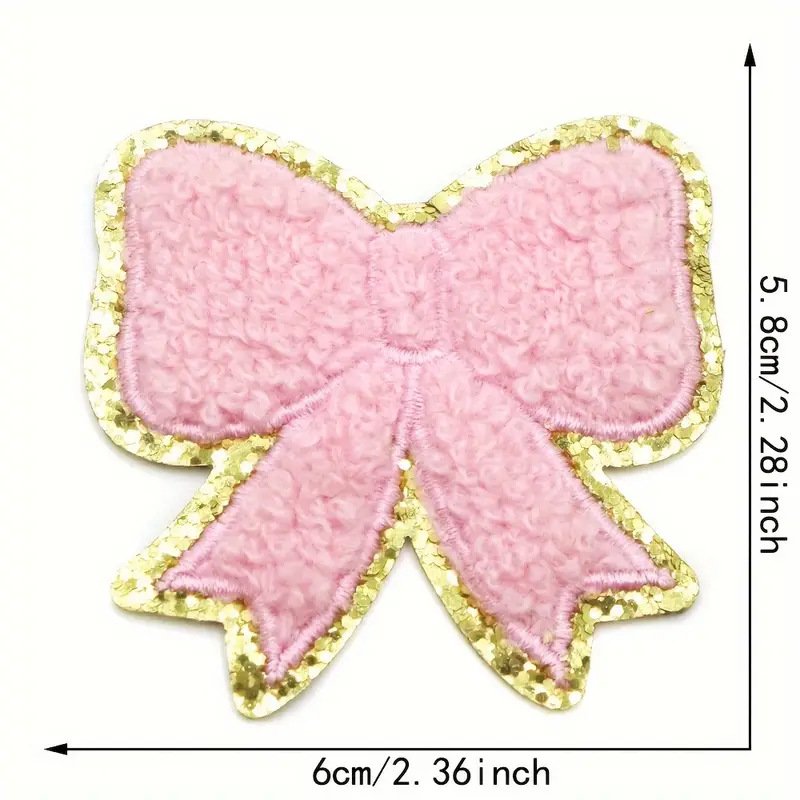 spot explosion Chenier gold leather bow ironing cloth sticker