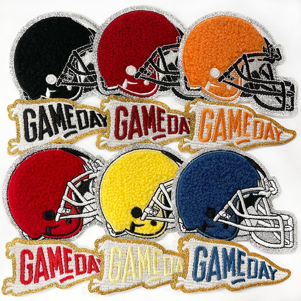 Gold spot, explosion game day rugby game day ironing cloth sticker Iron on Patches cloth sticker