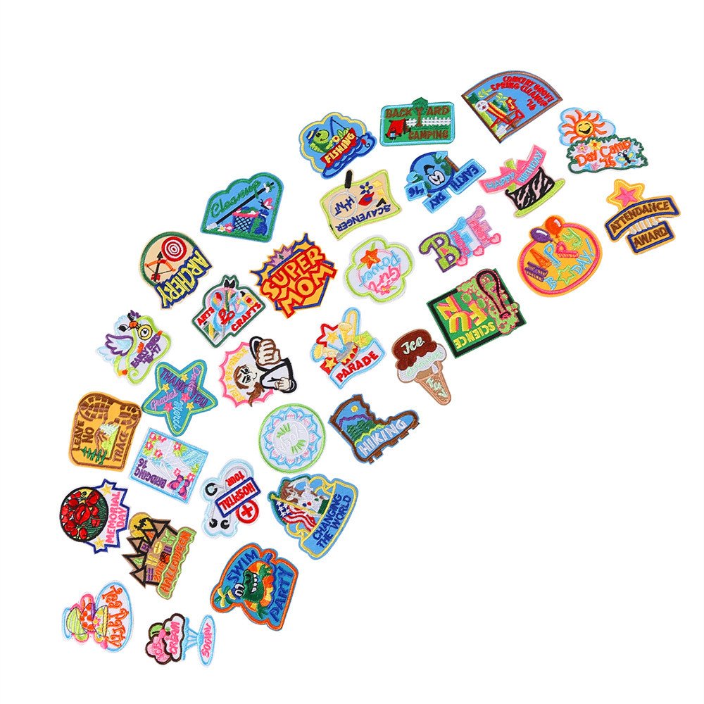 embroidery patch cloth sticker black decorative cloth sticker cartoon black cloth ironing sticker patch sticker