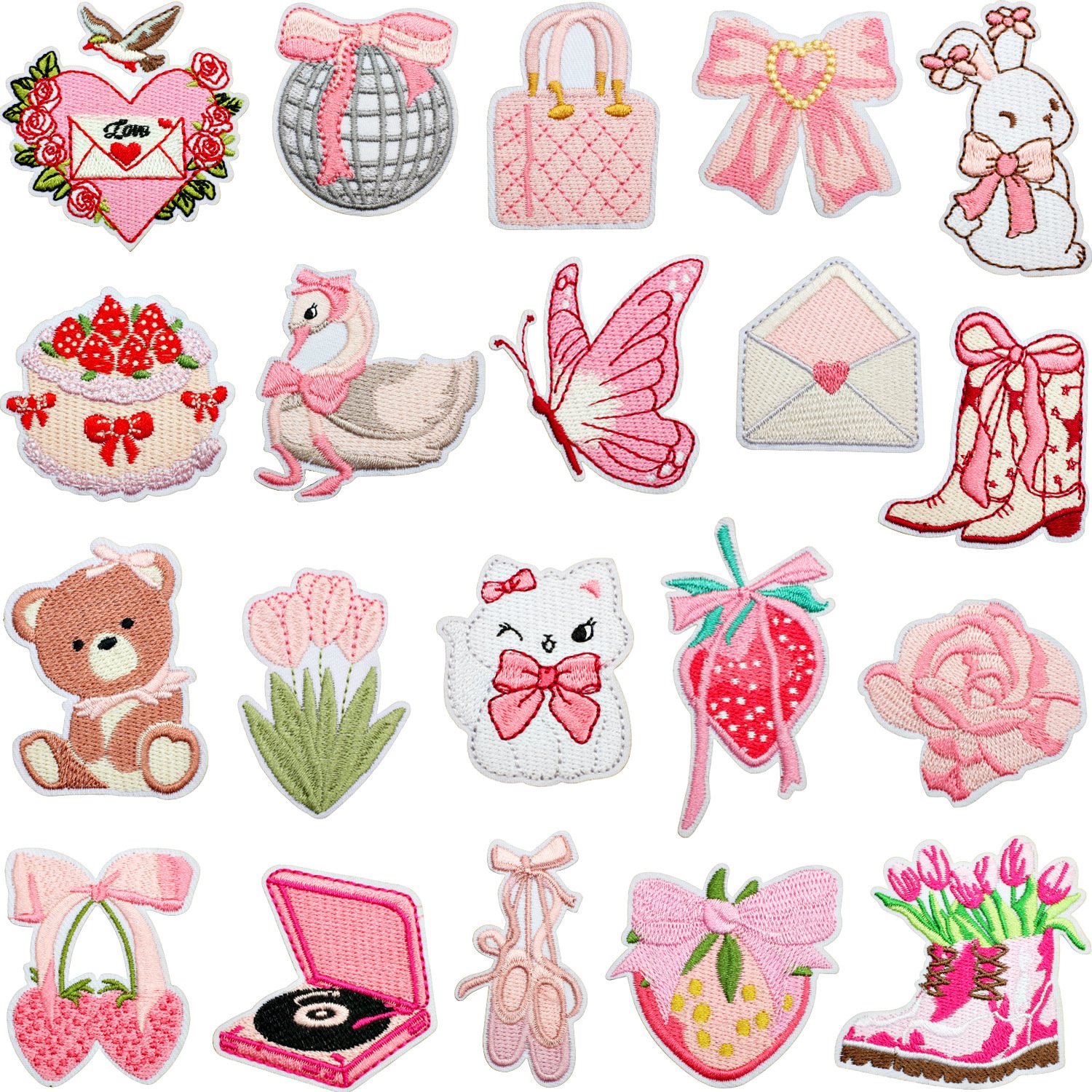 embroidery cloth stickera love letter patch stickerIron on patches pink sweet love chapter boy