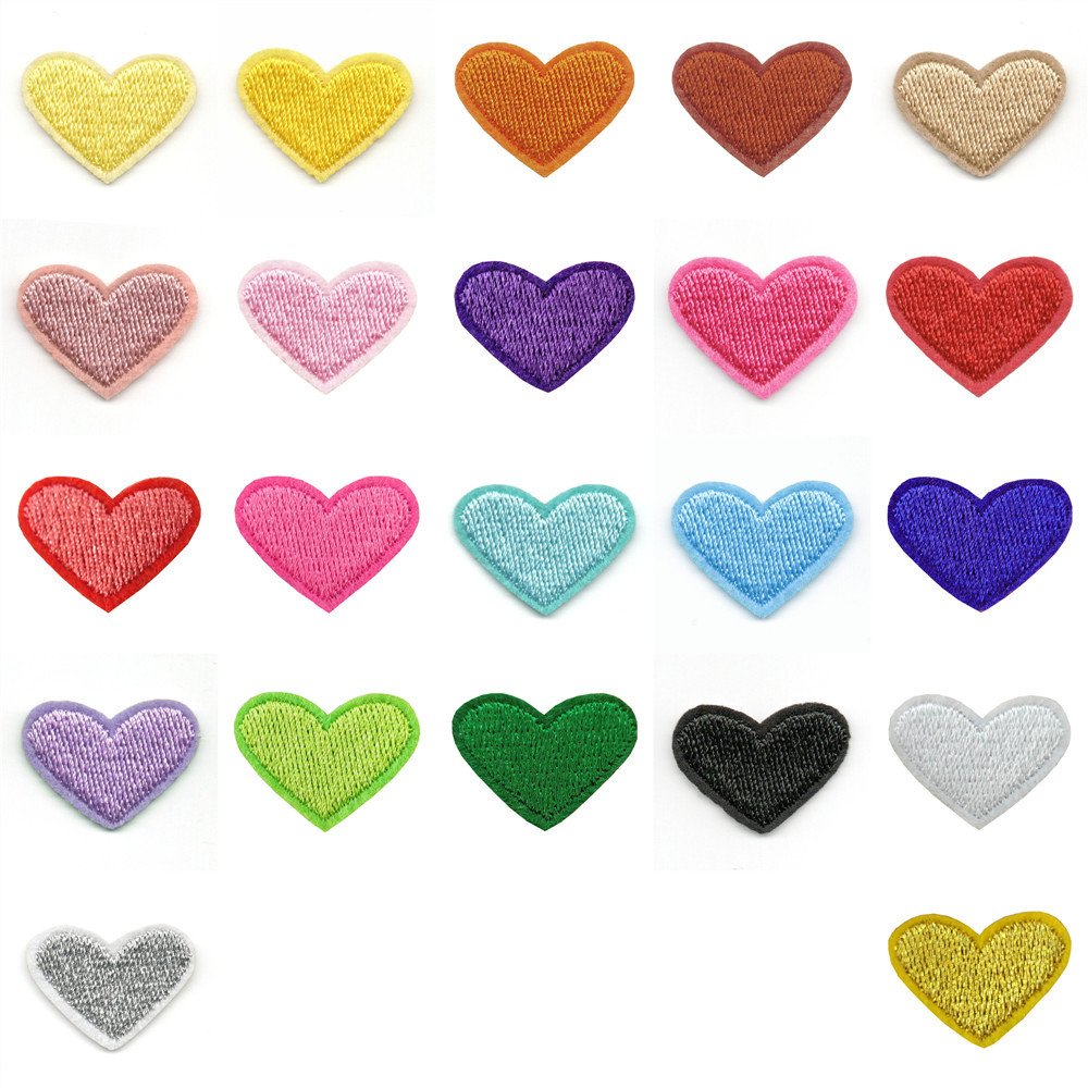 colored little love embroidery cloth sticker embroidery patch sticker clothing luggage decorative sticker