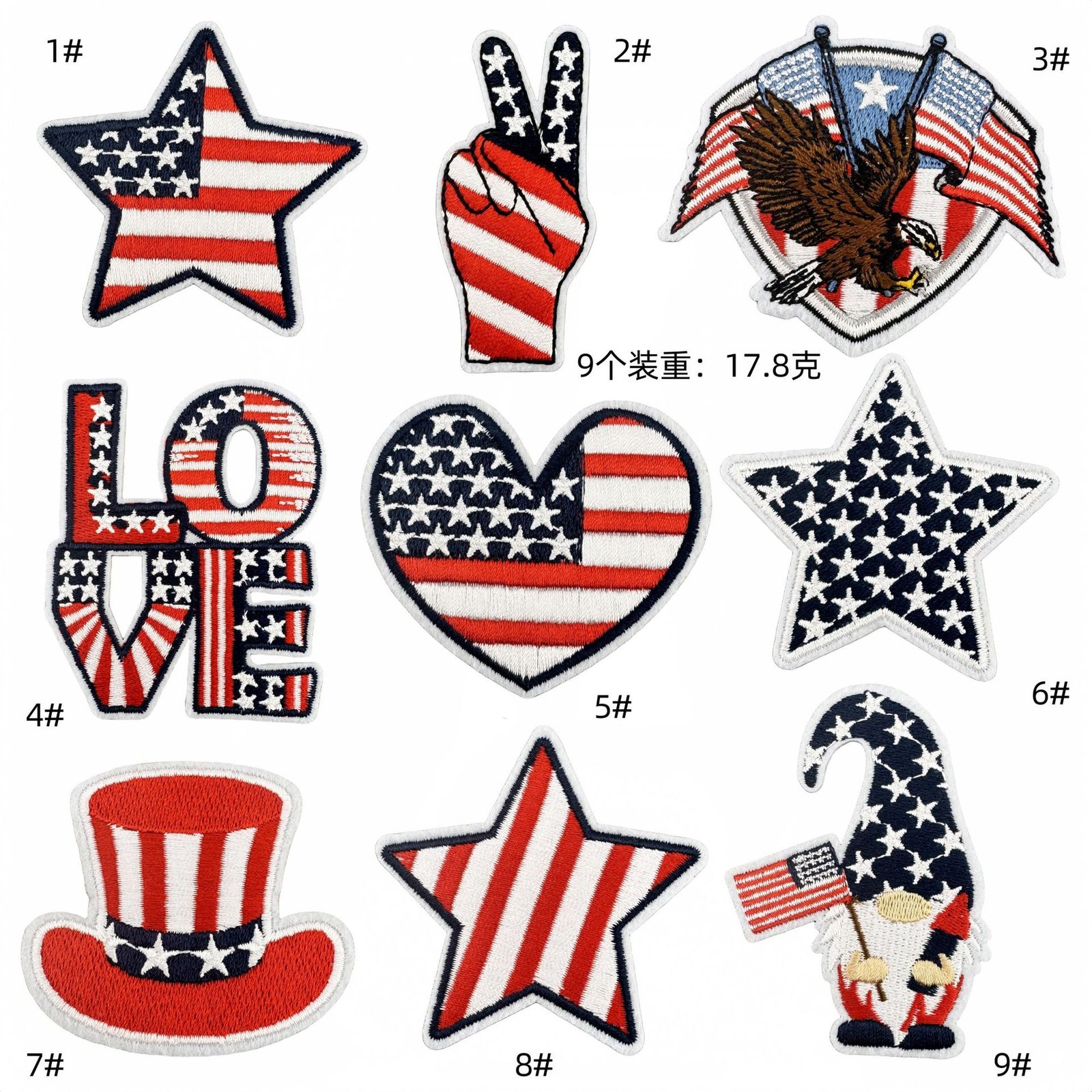 cartoon pentagram embroidery flag cloth sticker accessories spot wholesale patches patches electric embroidery sheet hot melt adhesive modelEmbroidered Iron on Patches for Clothes, Dress, Hat, Jeans, DIY Accessories Patches for Caps Backpacks Vest Harness -JY