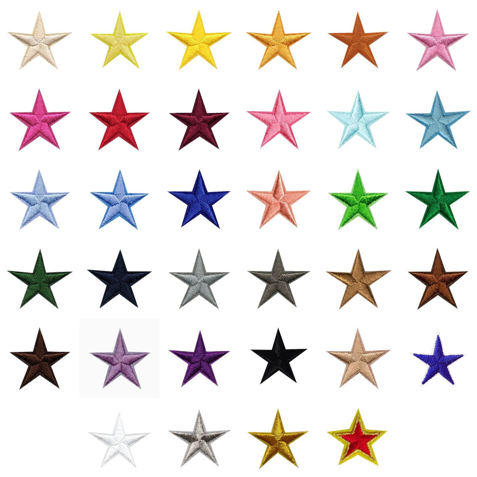 Color small star decorative sticker embroidery star ironing patch sticker clothing shoes and hats luggage DIY cloth sticker