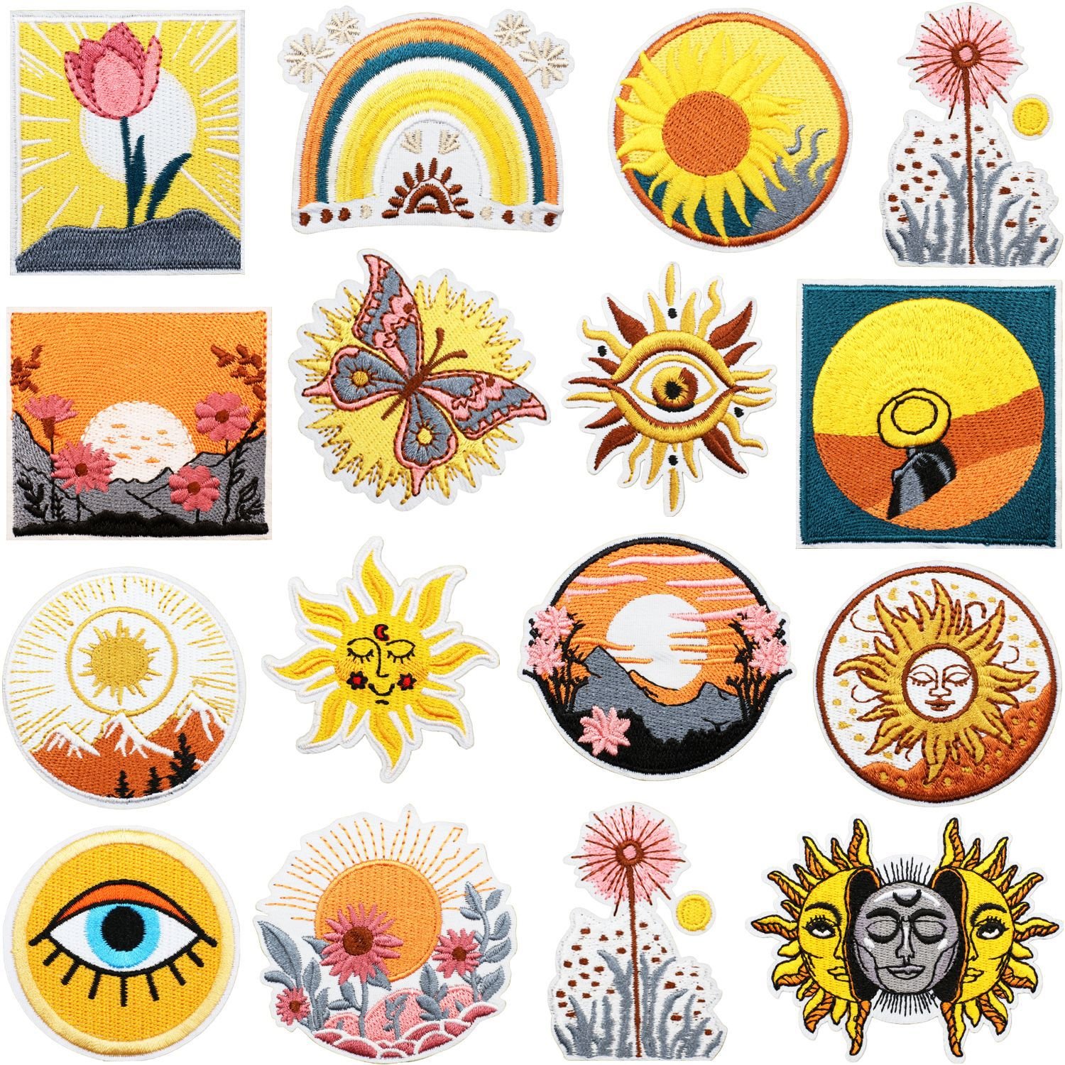cloth sticker light energy Patches bag decoration patch sticker sunset sunset wind chapter boy