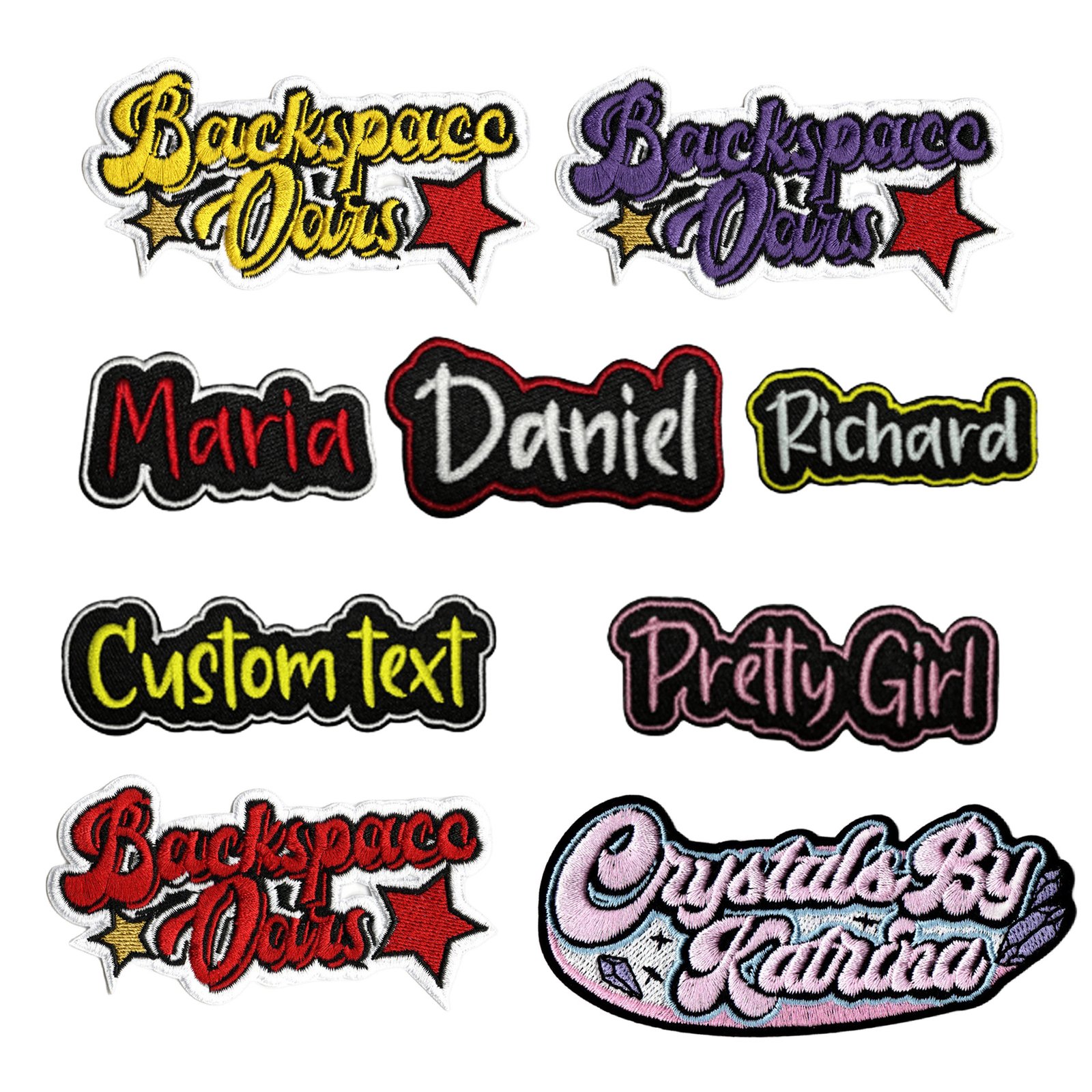 English alphabet embroidery patch cloth sticker clothes accessories jacket T-shirt chest sticker hat bag decoration patch hole decal