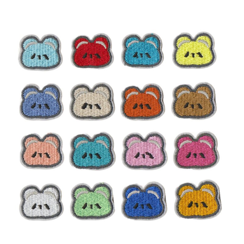cute animal cloth sticker panda dog avatar embroidery sticker children's clothing decoration clothing accessories rabbit embroidery sticker
